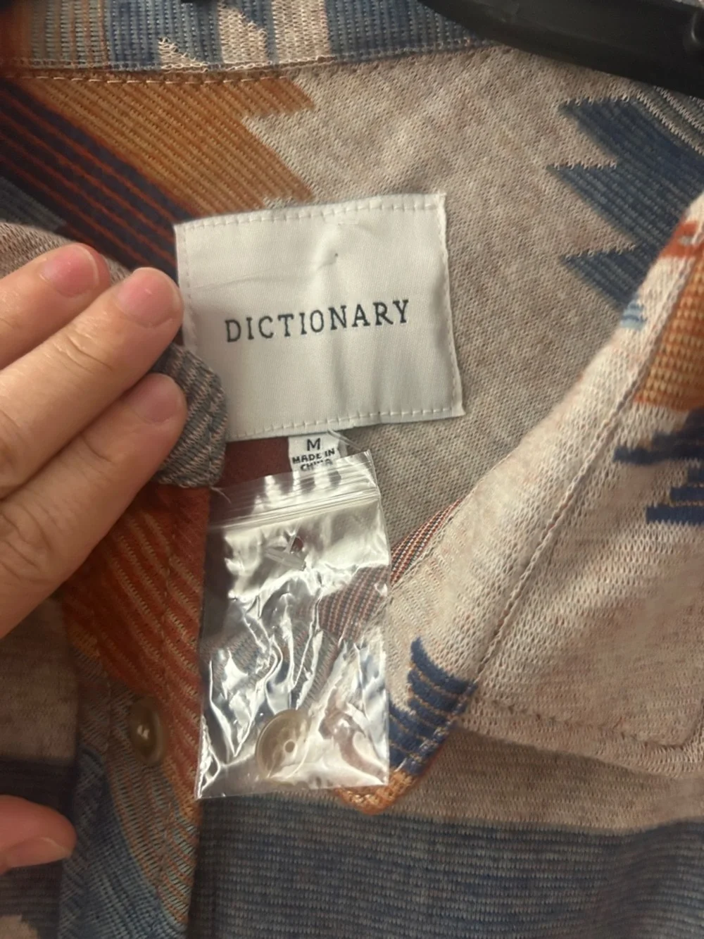 Aztec print shacket/button down - Picture 2 of 4